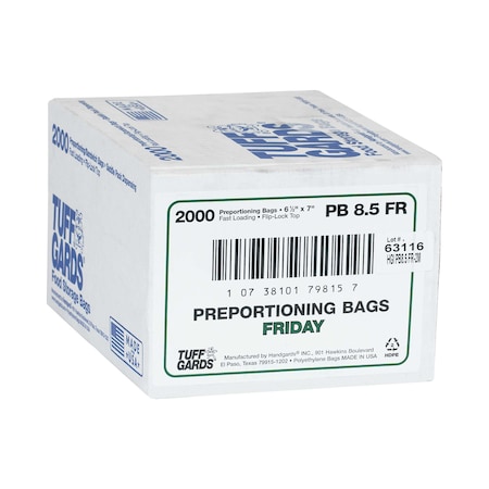 Tuffgards Tuff Gards 2M High Density Green Friday Preportioning Bag, PK2000 303679815